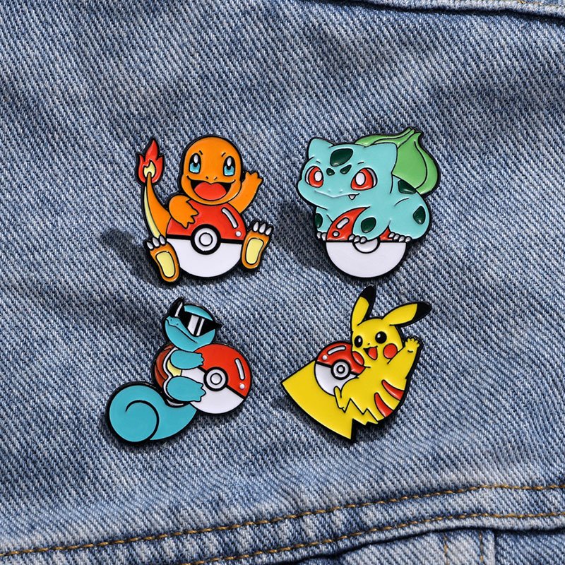 New China Manufacturer customized wholesale name maker metal cartoon pokemon making machine brooch anime badge pin for women