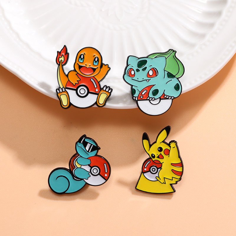 New China Manufacturer customized wholesale name maker metal cartoon pokemon making machine brooch anime badge pin for women