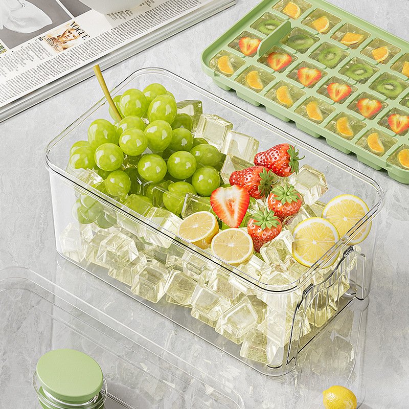 DIY One Button Release BPA Free Ice Cubes Maker PP Ice Cubes Tray Home Kitchen Ice Making Tray