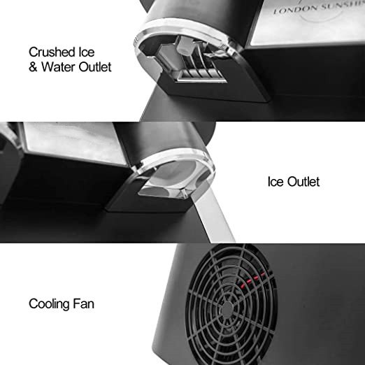 Factory Supply 15-18kgs Household Table top ice making machine dispenser with bullet,crushed ice and cold water