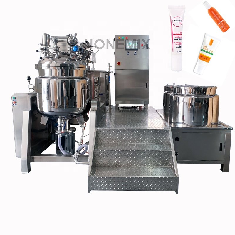 HoneMix High Performance vacuum homogenizer emulsiyfing mixer cosmetic skin whitening cream making machine