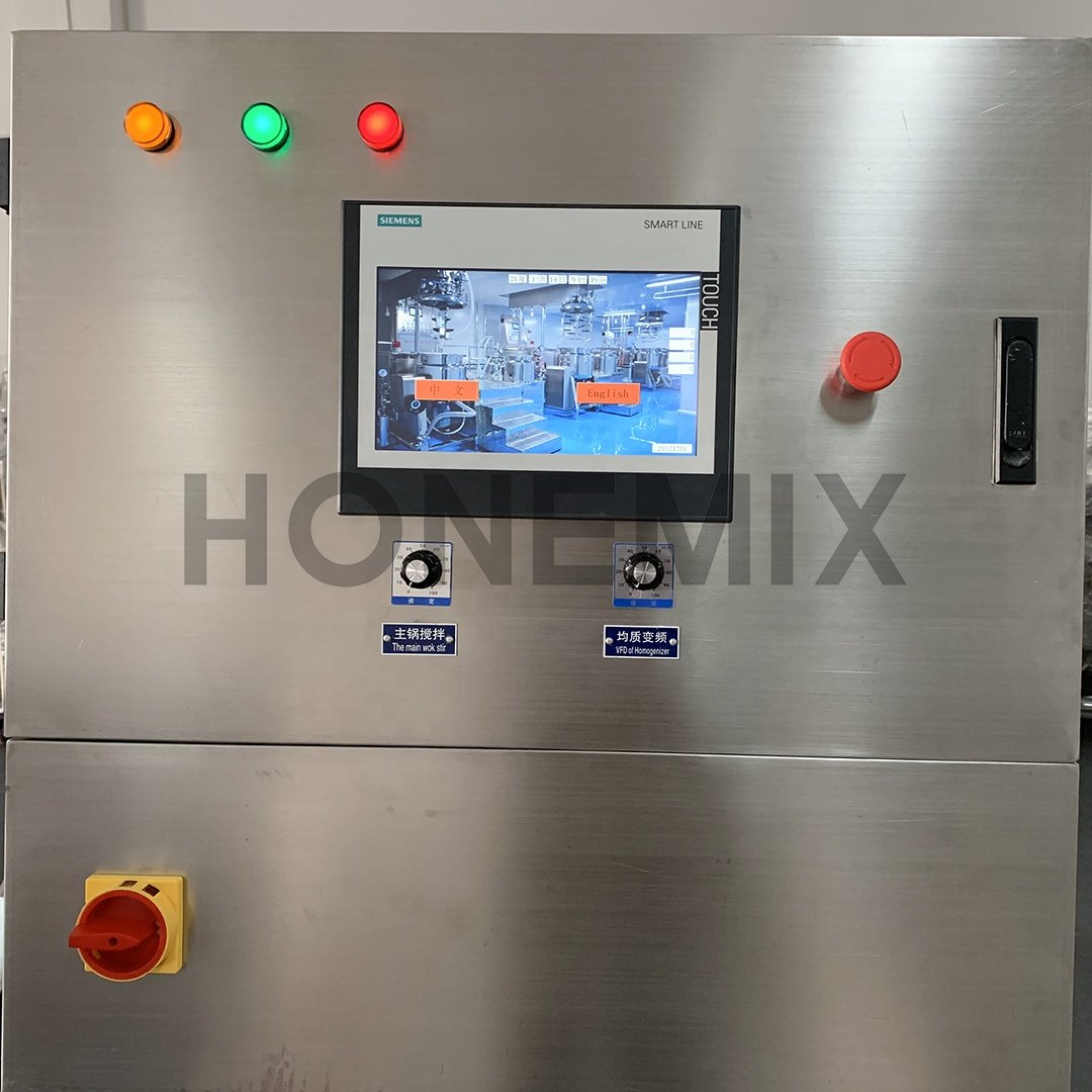 HoneMix High Performance vacuum homogenizer emulsiyfing mixer cosmetic skin whitening cream making machine