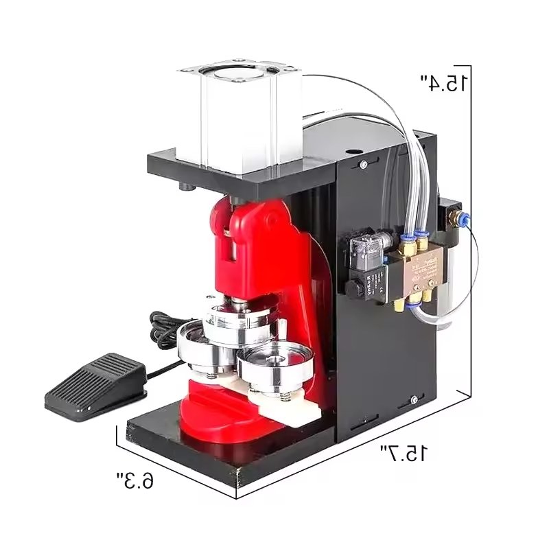 Pneumatic Hand Press Pin Button Making Machine 58MM Button Badge Press