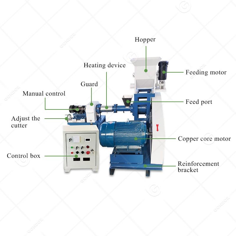 Cheap Small Animal Feed Pellet Mill Machine, Industrial Commercial High Extruder for Tilapia Fish Feed