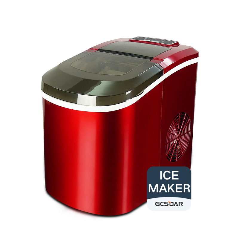 GCSOAR Make Ice Quickly Ice Maker Machine Bottled Water Snow Maker Stainless Steel with Simple Operation Quick Ice DC or AC 220V