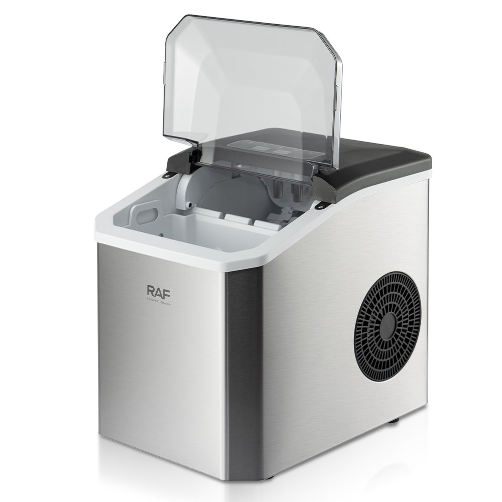 RAF Portable High Quality Adjustable-size Ice Cube Countertop Ice Maker Machine Efficient 12KG each day with Full Ice Reminder