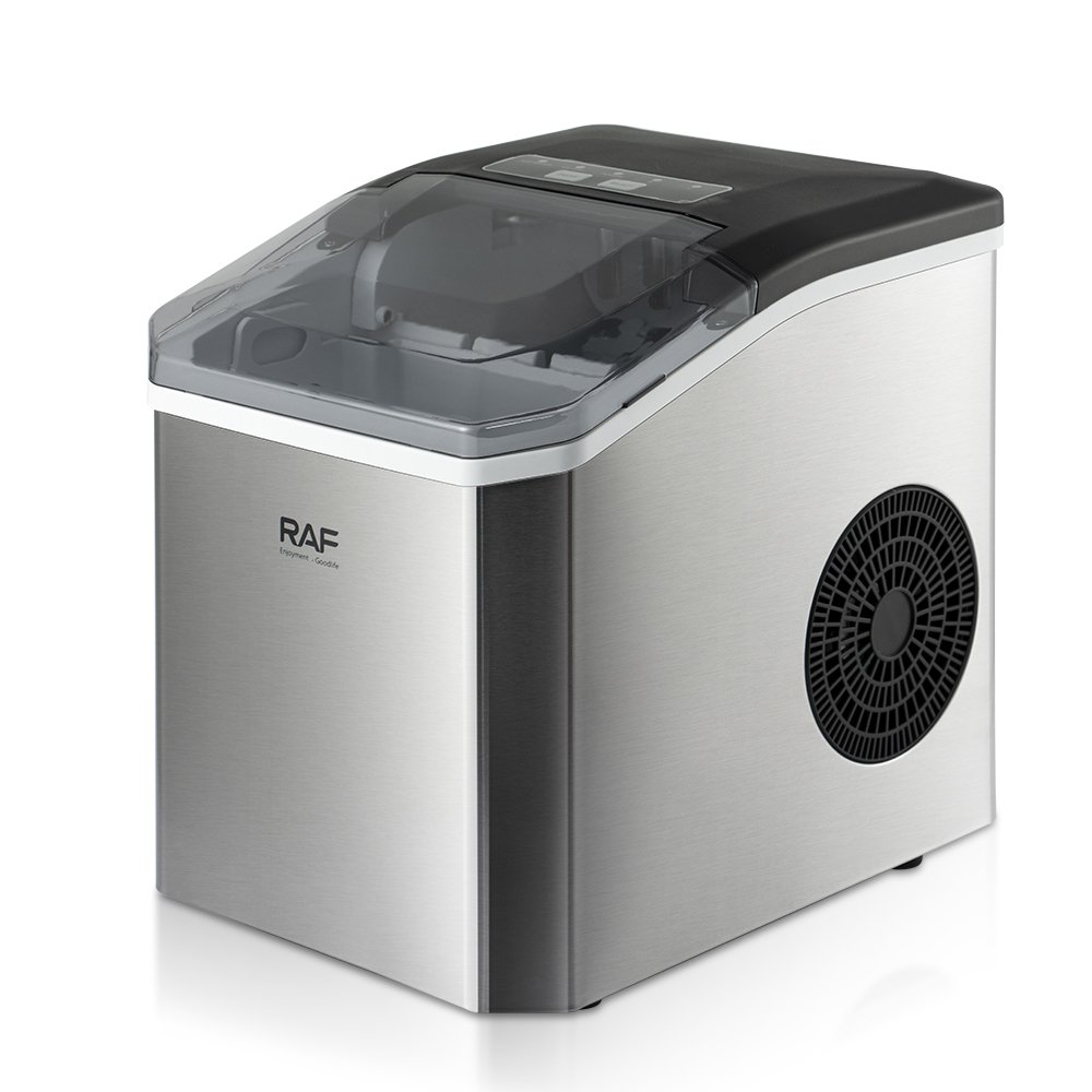 RAF Portable High Quality Adjustable-size Ice Cube Countertop Ice Maker Machine Efficient 12KG each day with Full Ice Reminder