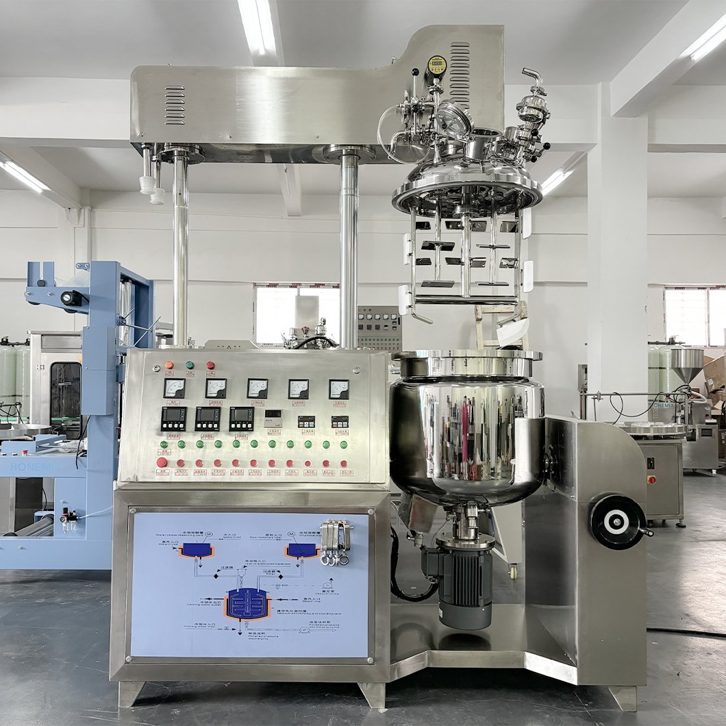 skin whitening cream making machine 20L 30L 50L 100L vacuum emulsiyfing mixer moisturizing cream making machine