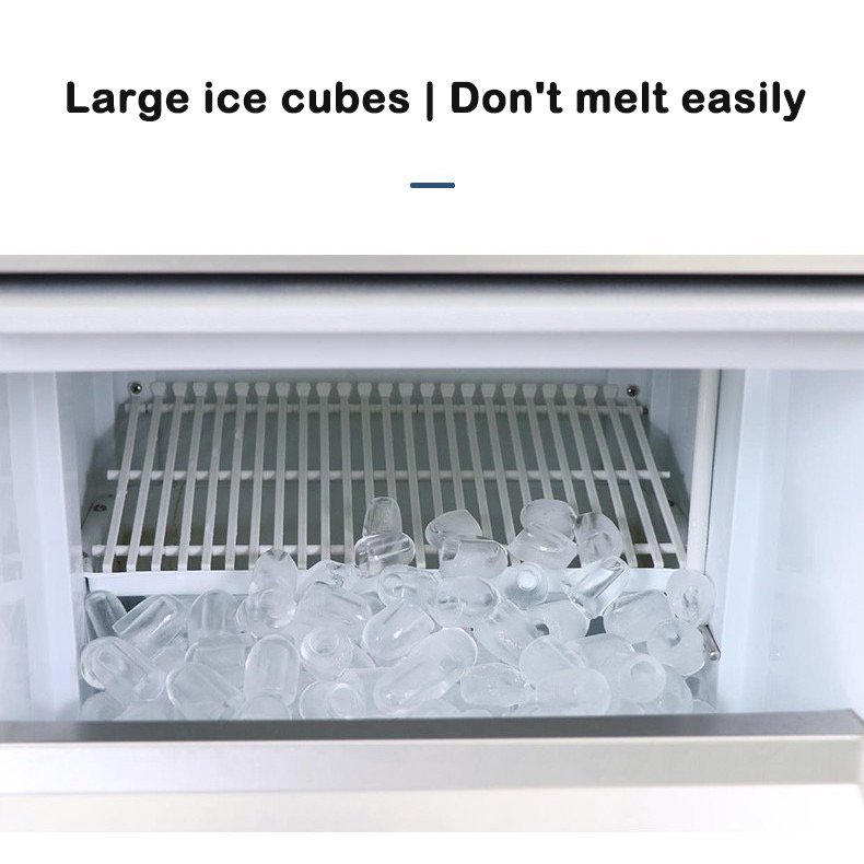 Large Capacity 120kgs Bullet Ice Maker 50kgs Storage Ice Making Machine Commercial 760W Bullet Shape Ice Machine