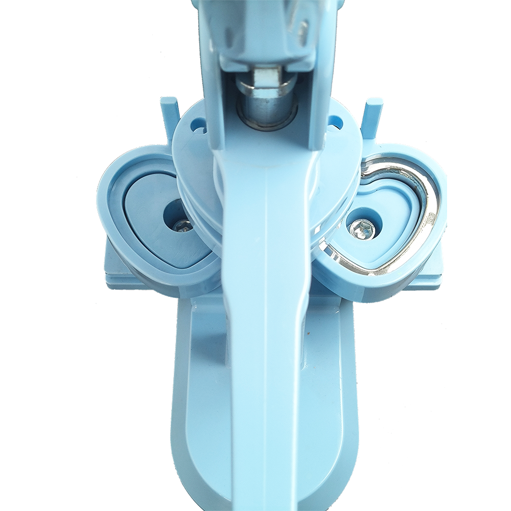 57*53mm Heart Shape Plastic Button Making Machines with 100 pcs Materials
