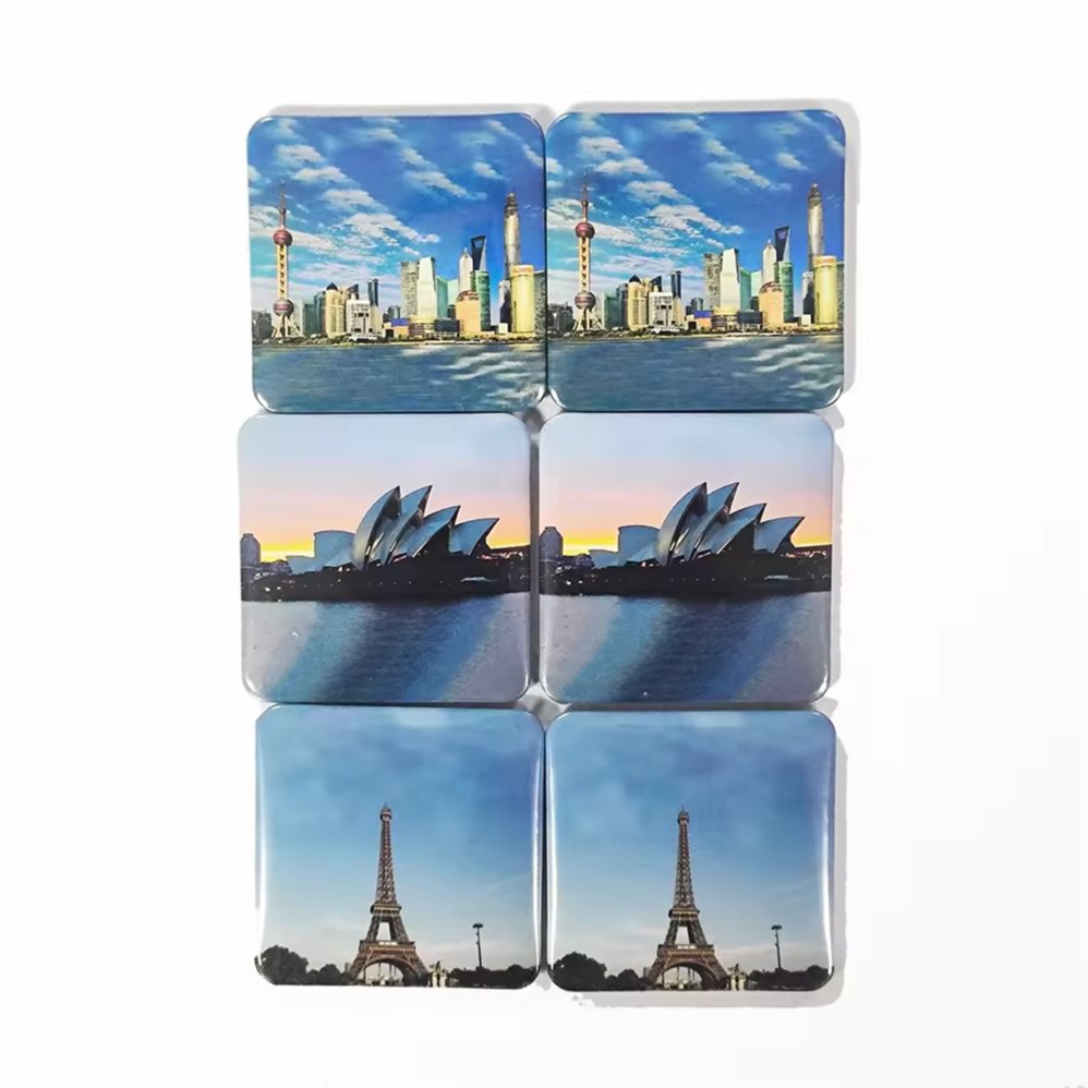 50*50mm Square Shape Custom Refrigerator Fridge Magnets
