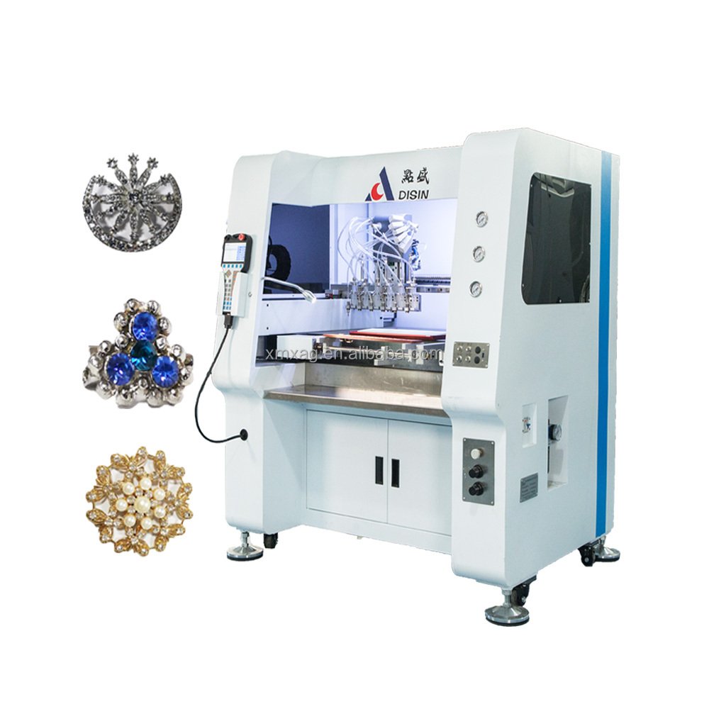 How is Rhinestone inlaid jewellery made? / Intelligent Visual Automatic rhinestone setting machine / wax stone setting machine