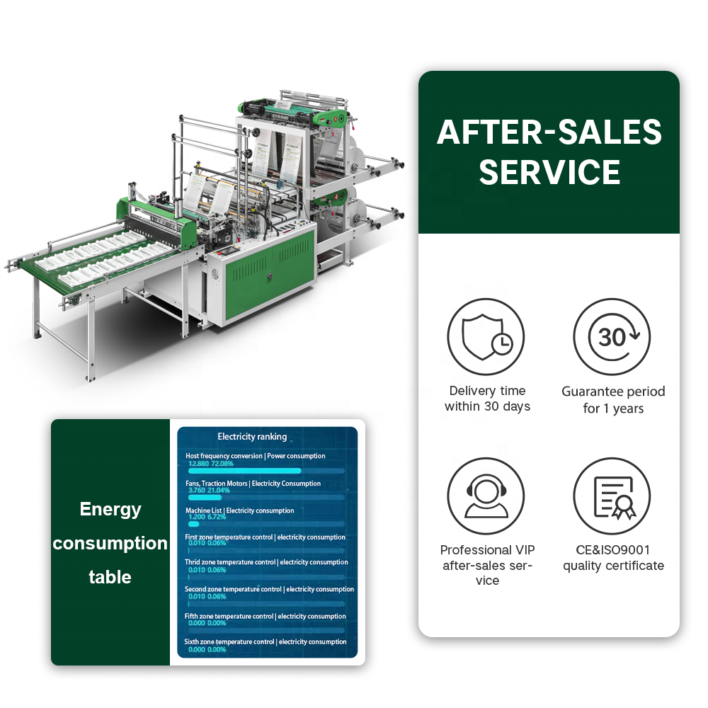Polythene bag making machine CX-600 Double layers Four Channel Manufacture price pe bag making machine