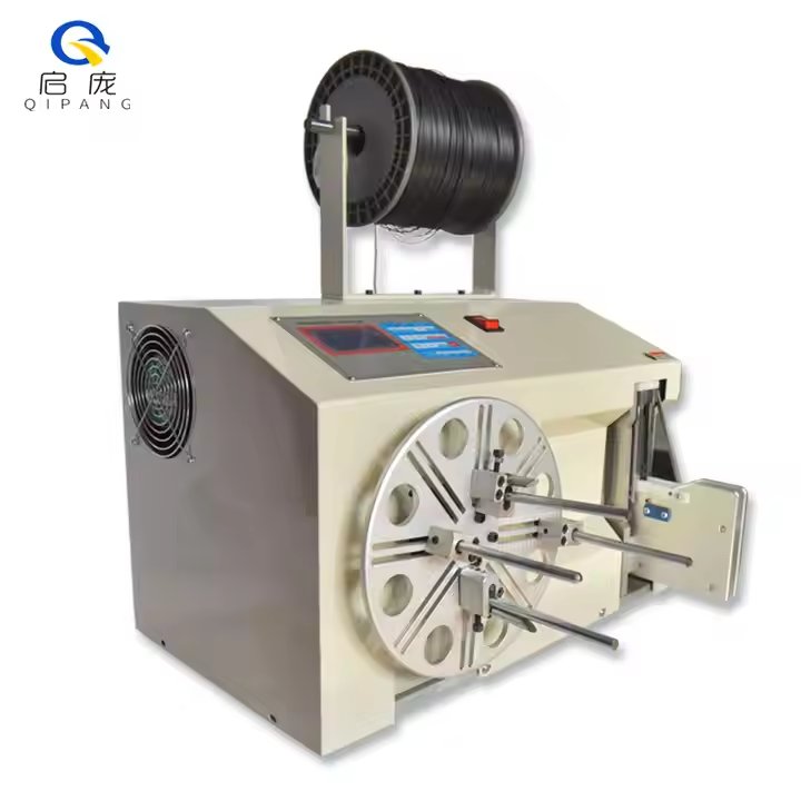 Qipang Automatic High Quality Spoiling and Tying Machine with Button Control Cable Coiling Binding Wire Tying Machine