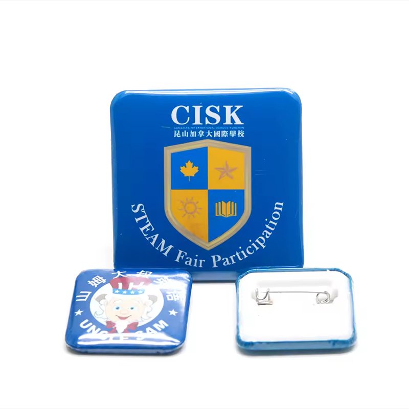 Manual Button Badge Making Machine Kit with 5050mm/3232mm Square Paper Cutter for Custom Badges