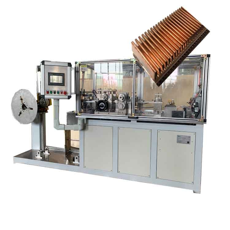 High Speed Radiator Core Copper Aluminum Metal Fin Rolling Forming Making Machine For Manufacturing Radiator