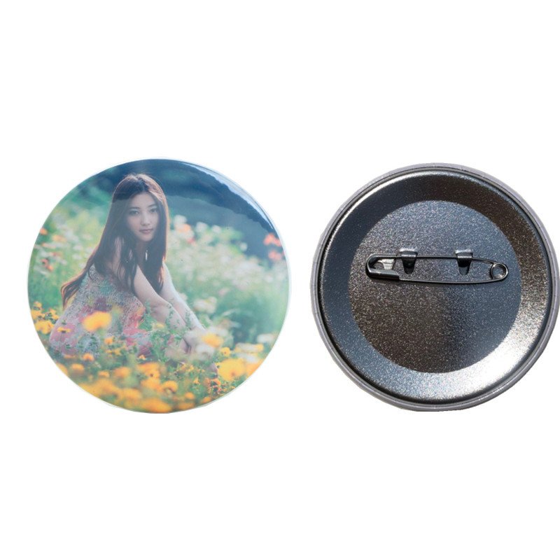 Badge Maker Blanks special round/heart/rectangle/hexagon shape pin button badge Glitter button badge pin