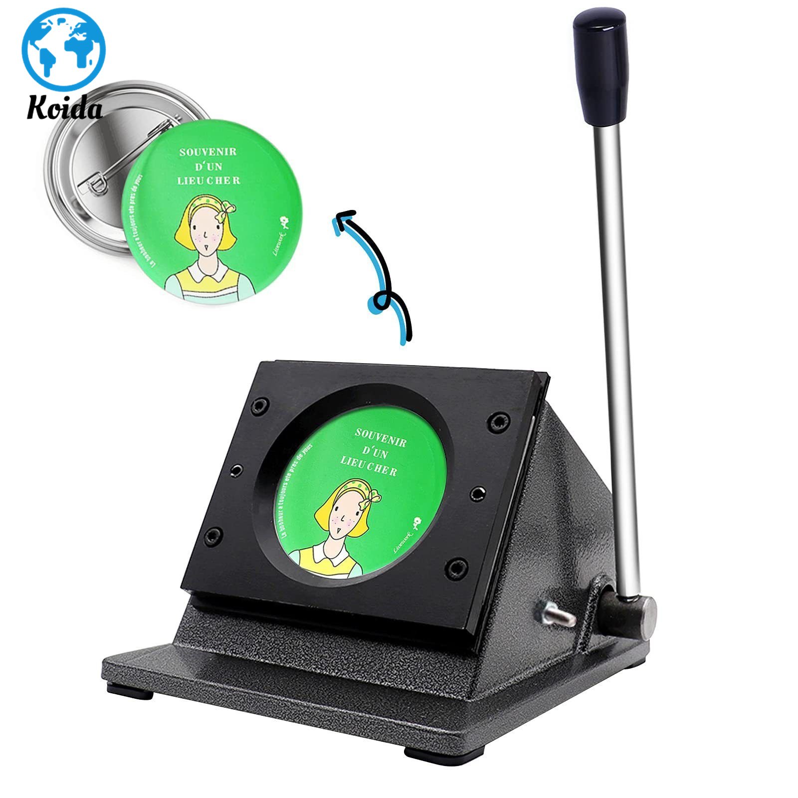 Custom 25/32/37/44/50/56/58/75 mm round acrylic badge paper cutter button maker suite of tools badge making machine