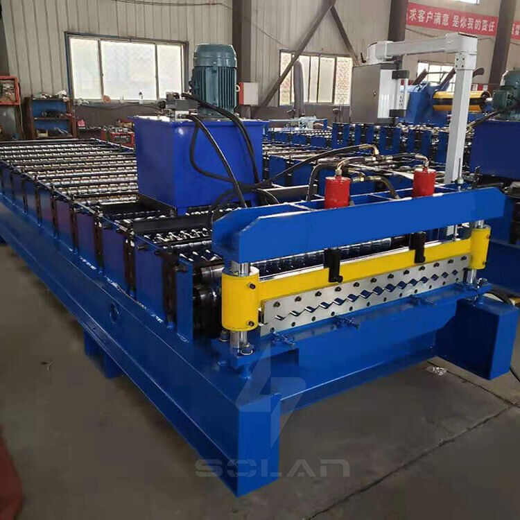 High Speed Colored Steel Wall Roof Panel Roll Forming Machine Aluminum Corrugated Sheet Making Machine