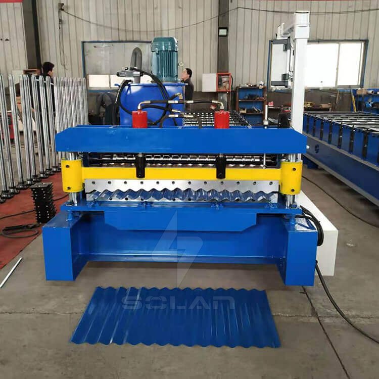 High Speed Colored Steel Wall Roof Panel Roll Forming Machine Aluminum Corrugated Sheet Making Machine