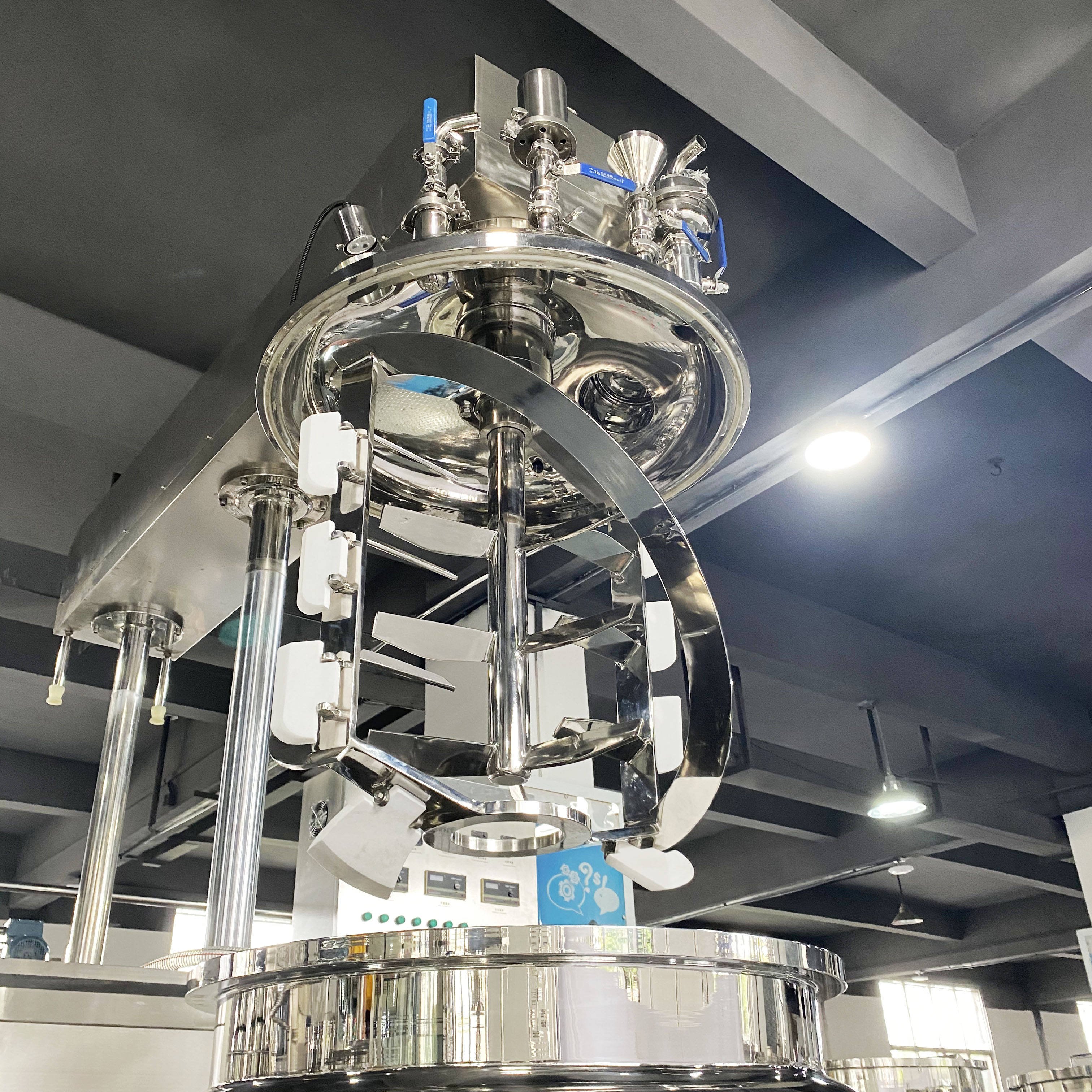 200 l Ketchup Making Machine Vacuum Emulsifying Mixer Hydraulic Lifting Type Mayonnaise Homogenizing Mixing industrial mixer