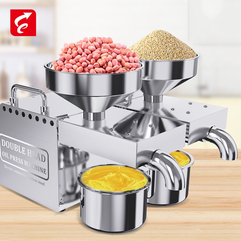 Avocado Peanut Sesame Vegetable Seeds Screw Intelligent Oil Presser Machine for Home Use B02 2 Head Hot Sell Automatic 110V/220V