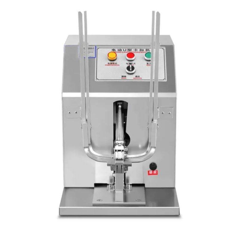 Stainless Steel Automatic U-Shape Electric Clipper Cutter For Mesh Bags And Sausage Ham Sausage Buckle Machine