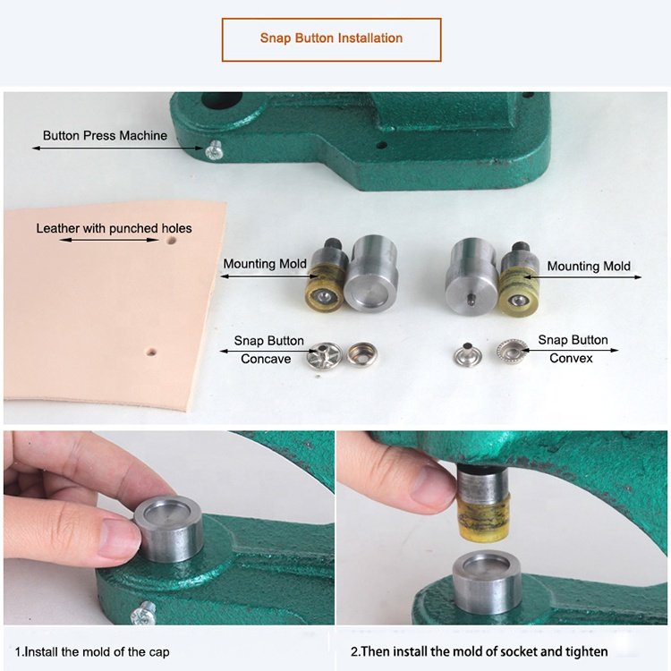 Durable Manual Hand Button Press Machine with Mold