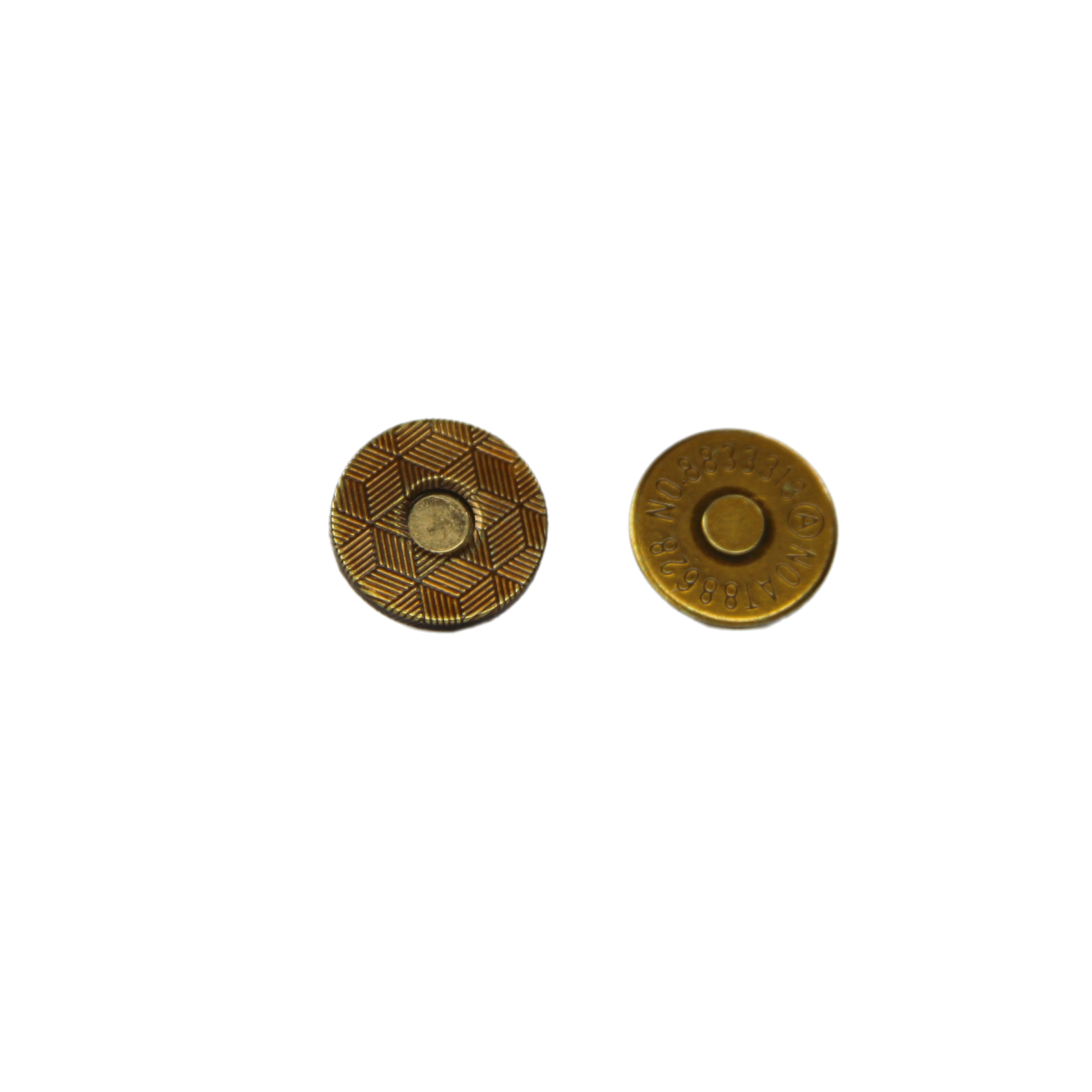 14mm Slim Copper Magnetic button for handbag Antique gold Metal snaps for purse and clothes