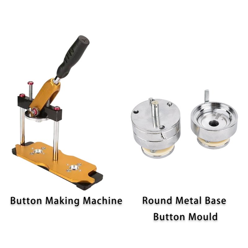 Best Price Rotary Metal Badge Making Machine with pin back button material 100 sets