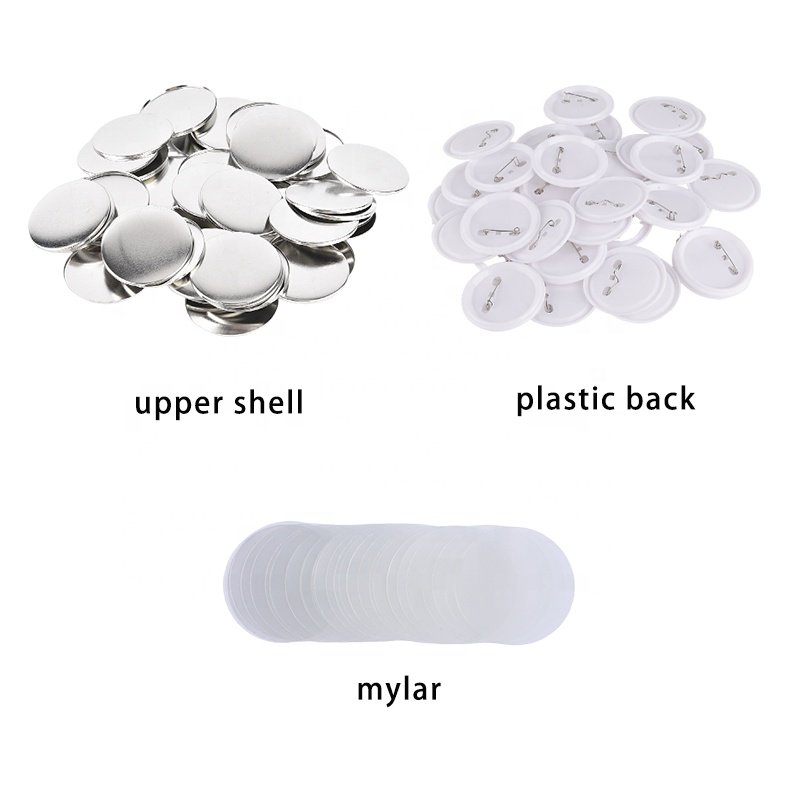 Best Price Rotary Metal Badge Making Machine with pin back button material 100 sets