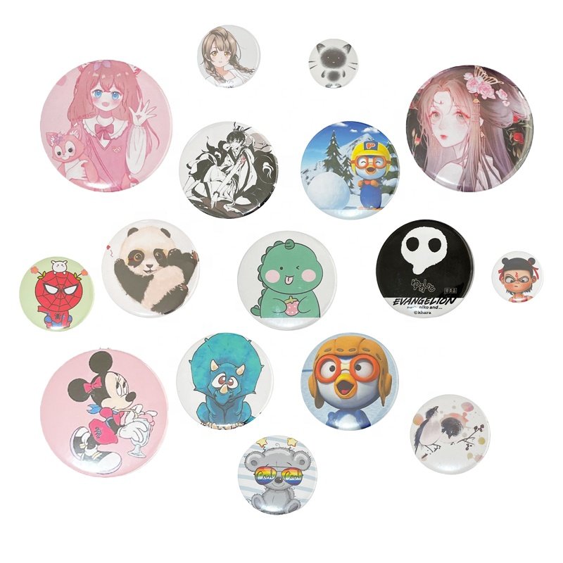 Best Price Rotary Metal Badge Making Machine with pin back button material 100 sets