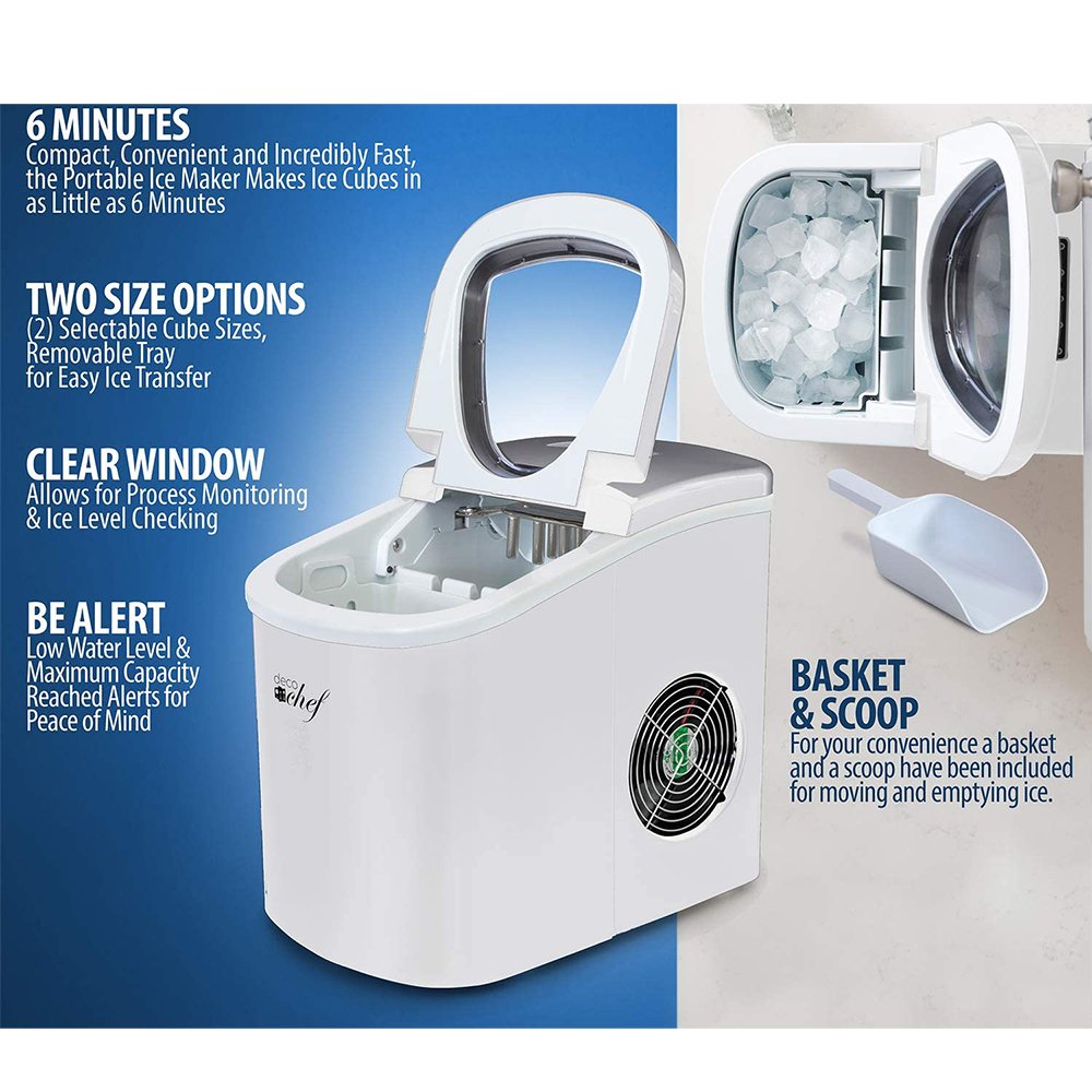 Portable Ice Maker Electric Home Small Round Commercial Domestic Milk Tea Shop Automatic Ice Cube Making Machine