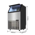 Ice Cube Block Making Machines 80kg Automatic Countertop Ice Maker Machine Commercial For Business Food Shop