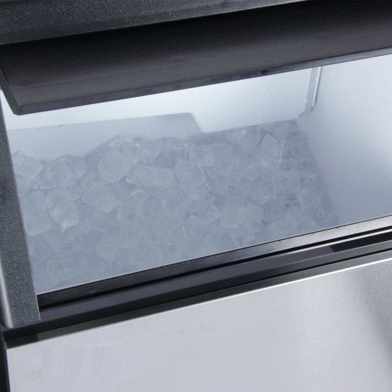 Ice Cube Block Making Machines 80kg Automatic Countertop Ice Maker Machine Commercial For Business Food Shop
