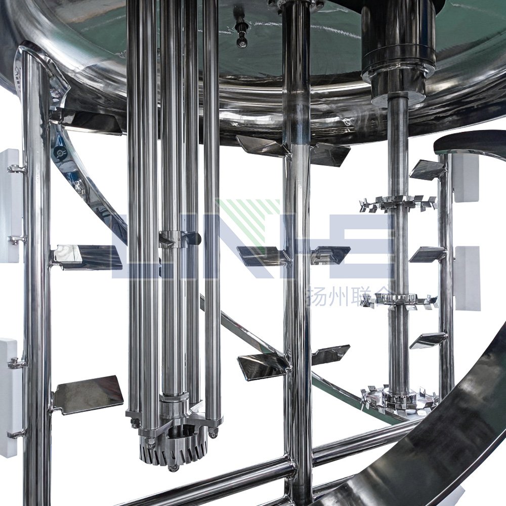 Stainless Steel Vacuum Emulsifying Machine Homogenizer Toothpaste Emulsifier Cosmetic Cream Cheese Making Machine