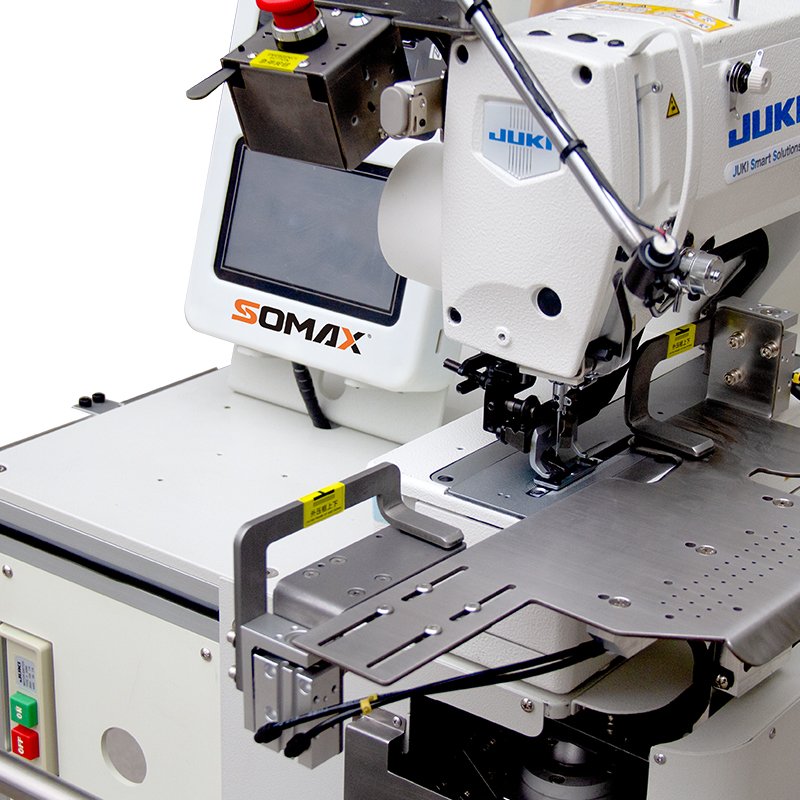 Intelligent SOMAX SM-05BH Computerized Polo Shirts Button Holing Straight Eyelets Stitching Industrial Sewing Machine