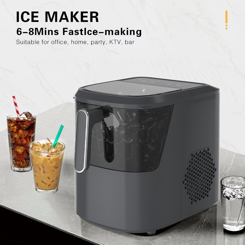 Factory New Household Automatic Countertop Handle Portable Small Mini Ice Cube Maker Machine For Home