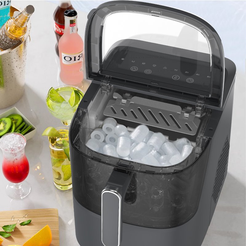 Factory New Household Automatic Countertop Handle Portable Small Mini Ice Cube Maker Machine For Home