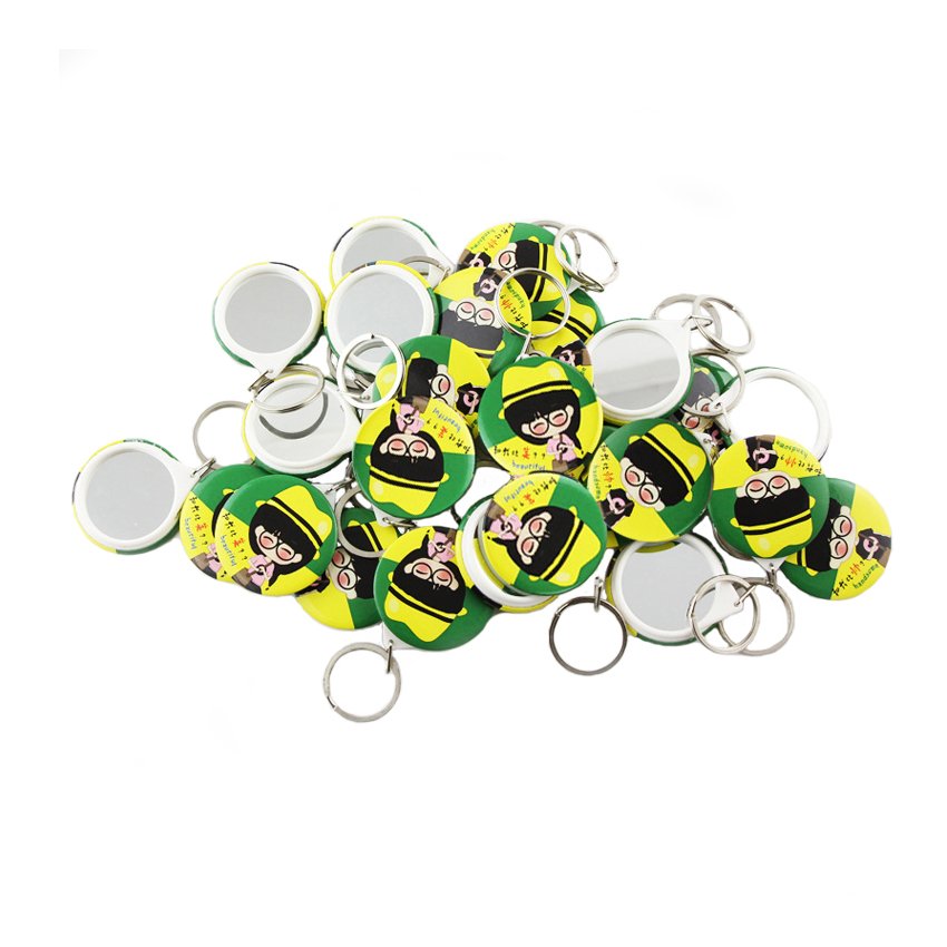 Customized 58mm round Carabiner Keychain DIY Tin Buttons Pin Badge Making Machine Key Souvenir Wholesale Metal Gift Occasions