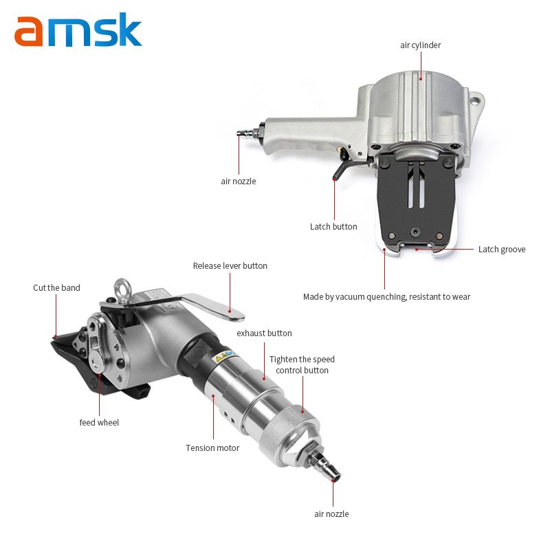 FTL/S32 Pneumatic Split Type Handle Heavy Duty Steel Band Brick Iron Strapper Handheld Strapping Tools Packaging Machine