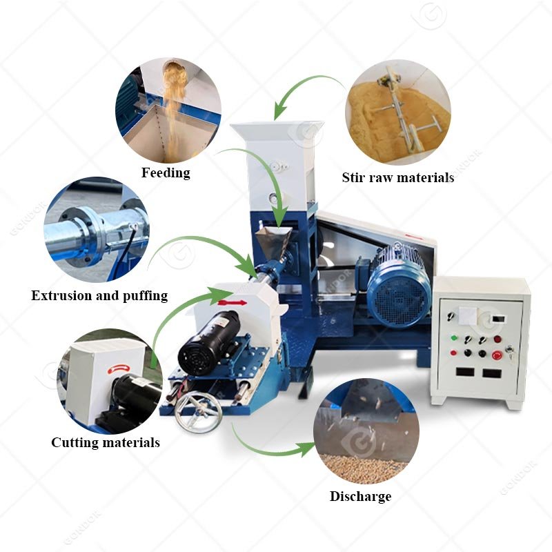 Pellet Mill Make Farm Fish Animal Food Feed Processing 1-2 T Machine Japan South Africa Nigeria for Poultry