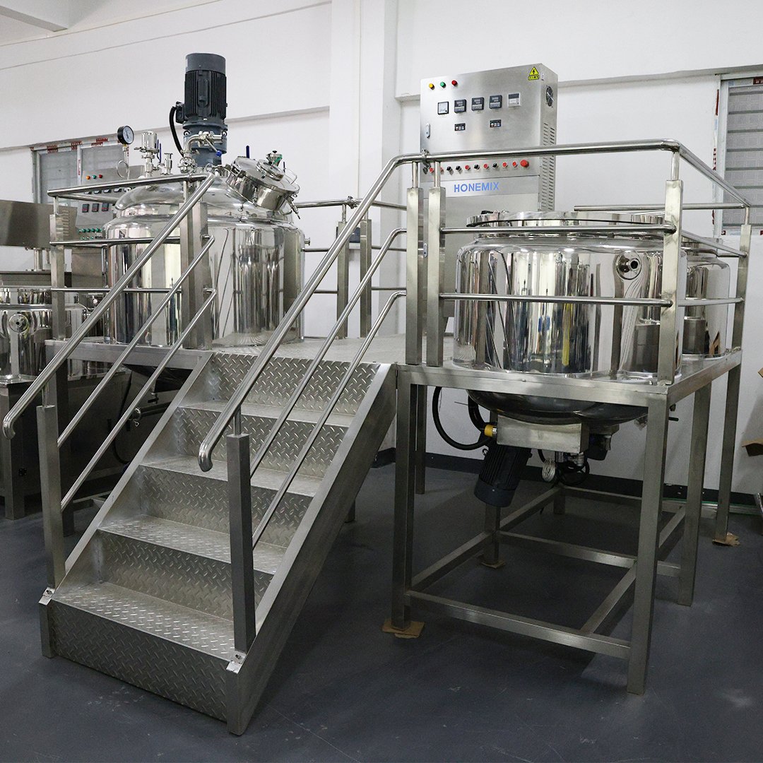 cosmetic cream mixer 100l 500l 1000l 3000l vacuum emulsifying mixer/vacuum homogeneous emulsifyin mixer cosmetic making machine