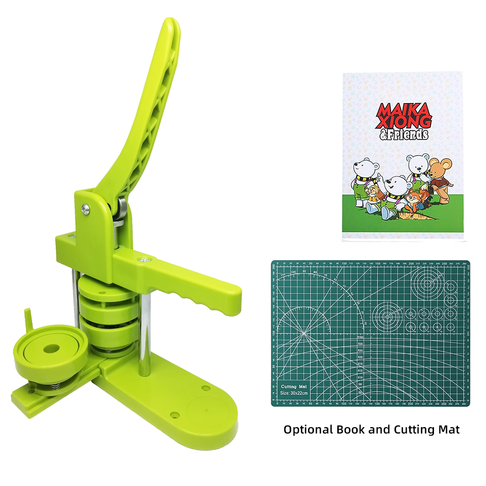 58mm 2.28in Manual Button Making Machines With 100pcs Materials and Paper Cutter