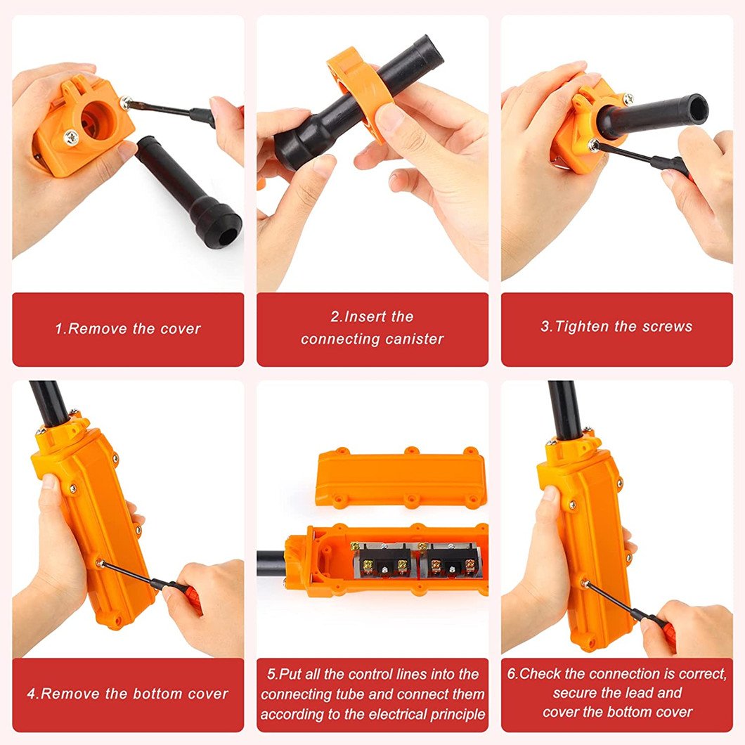 XCD-21 two holes electric crane lift control making machine pvc push button switch box
