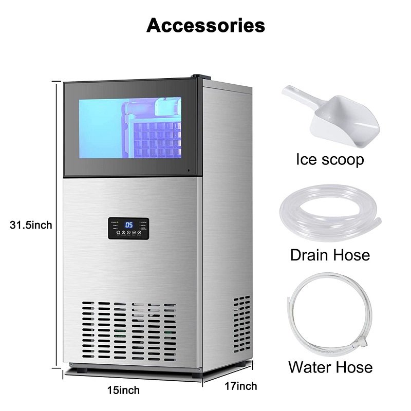 Hertzel hot sale 54kg/24h Commercial Ice Machine Cube Ice Maker Machine with Home Business Ice Maker