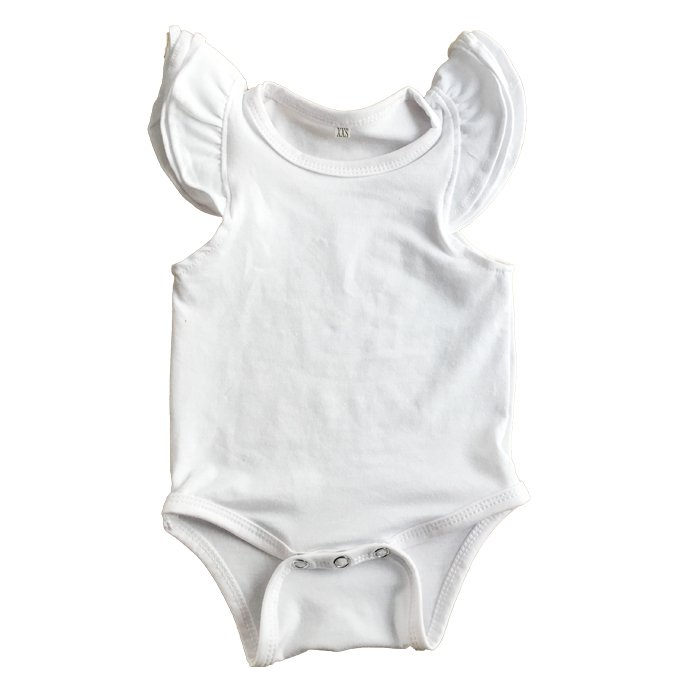 New style Three Layers Ruffle Flutter Onesie Newbron Girls Soft Cotton Rompers
