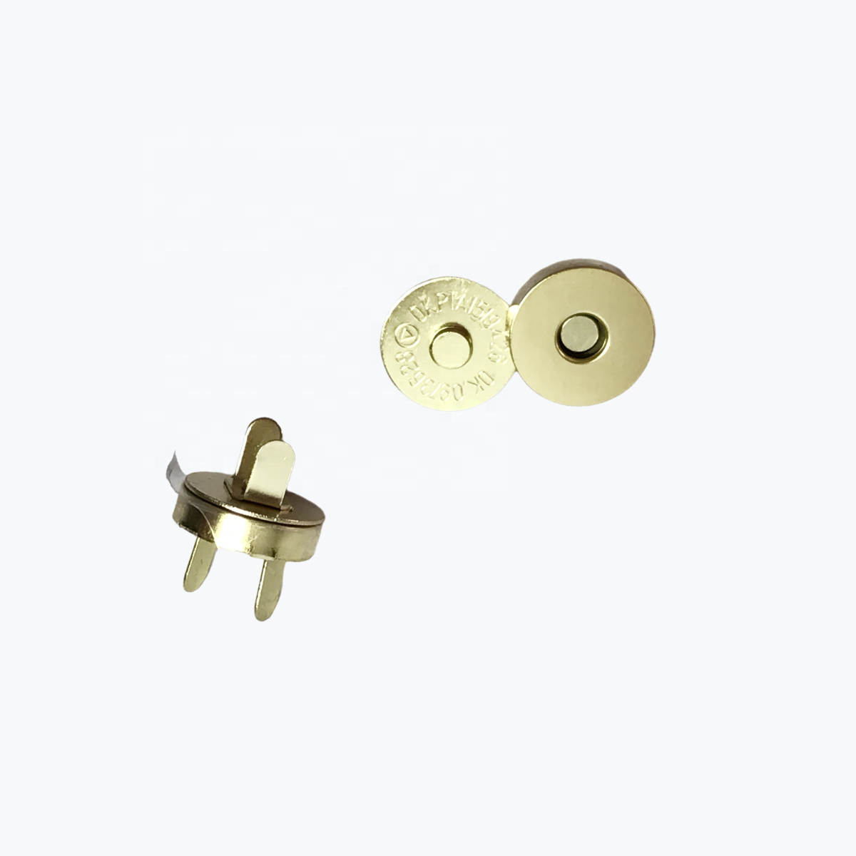 18mm Iron golden Magnetic button for handbag Plain Barrel Plating Metal snaps for purse and clothes