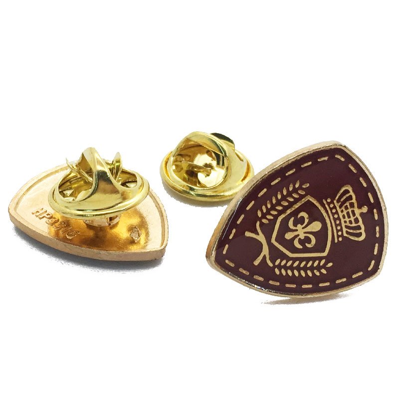 Personalised Zinc Alloy Hard Golden Empty Round Enamel Lapel Metal Logo Custom Badges Pin Button