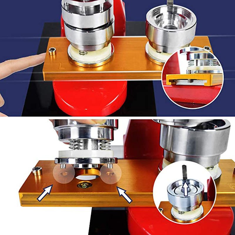 Multiple Sizes Metal Manual Press Tin Pin Maker Button Badge Making Machine Set